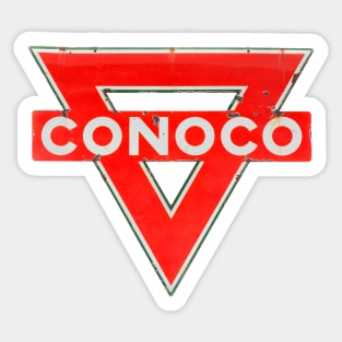 CONOCO gasoline vintage sign rusted version Sticker